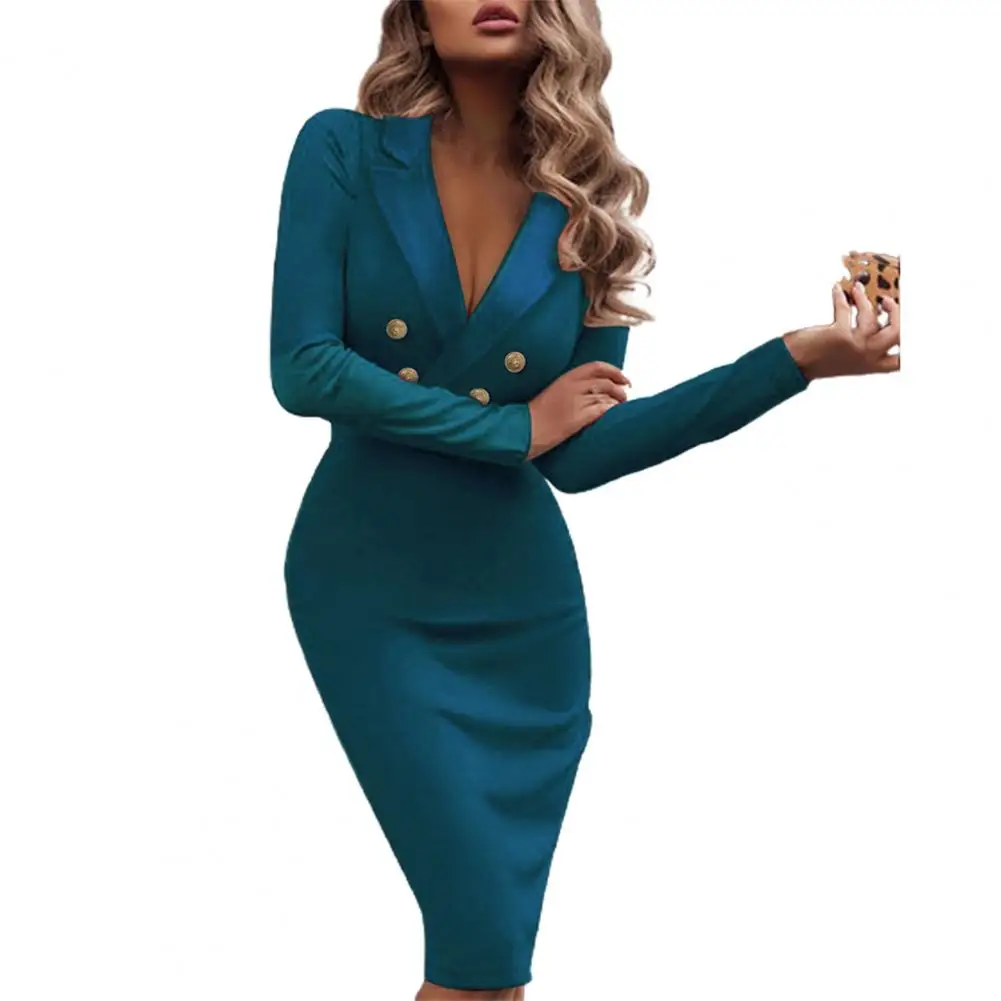 Sexy Bodycon Dresses for Women 2021 Hip-hugging Double-breasted Slim Party Cocktail Midi Dress Set Banquet Vestidos