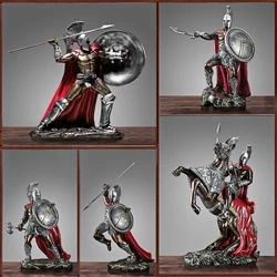 Nordic Style TV Cabinet Decoration Spartan Warrior Statue Retro Figurines For Interior Resin Office Accessories Crafts Bar Decor