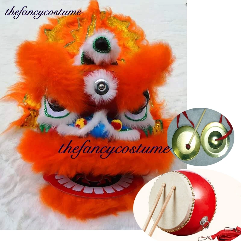 2-5 age 12 inch Classic Kid Lion Dance gong Drum Pants  Fancy Costume Cartoon wzplzj Props  Play Parade Outfit Sport Carnival