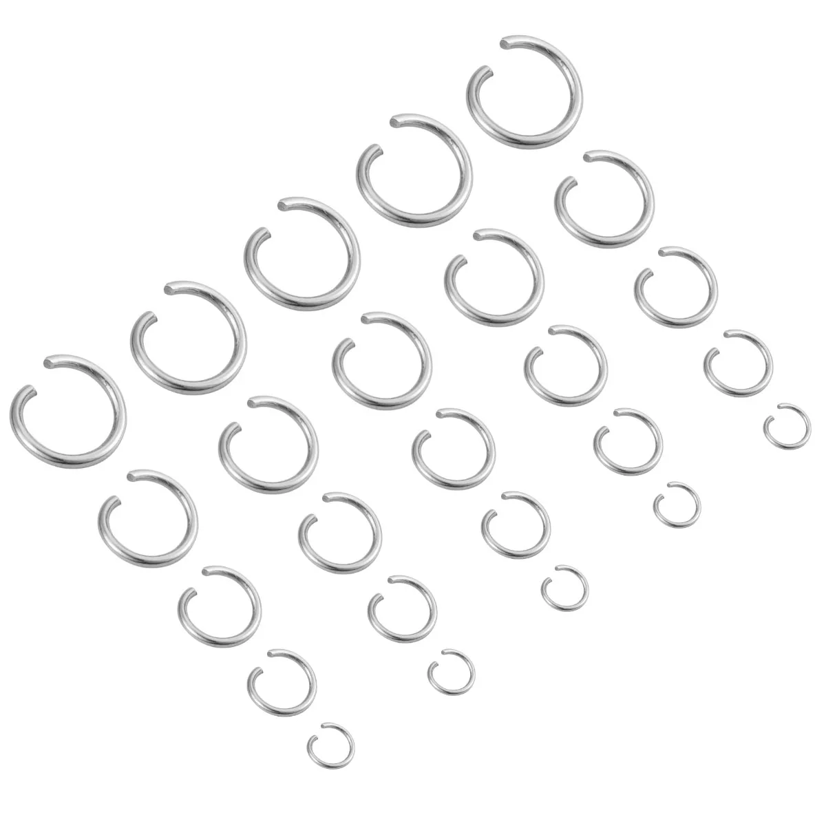100–200 Stück goldfarbene Spaltringe aus 304L-Edelstahl, offene Biegeringe für Schmuckherstellung, DIY-Halskette, Bastelzubehör – Detail 7