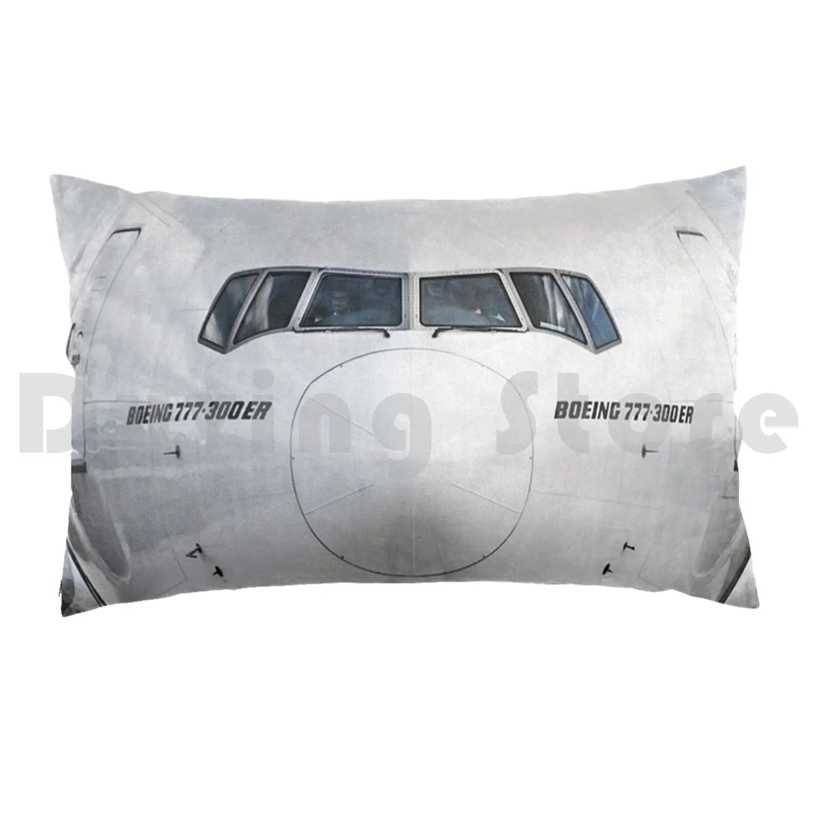 Boeing 777 Nose View Pillow Case DIY 50*70 Aviation Civil Aviation Boeing 777 Airbus Commercial Cool