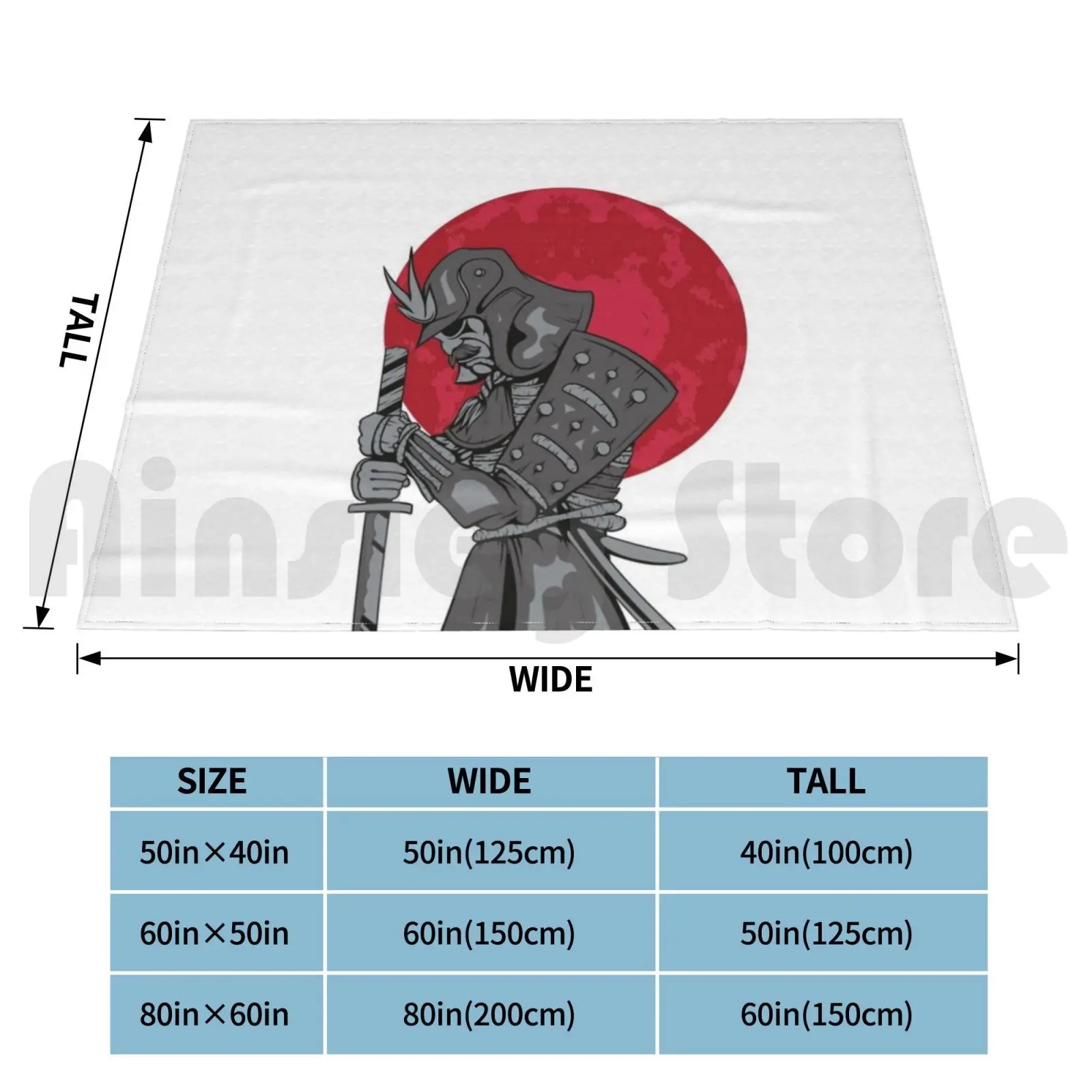 Japan Samuraj Blanket Fashion Custom Japan Samuraj Fighter Ninjutsu Sword Aikido Asia Asian Bad Bonsai Cat