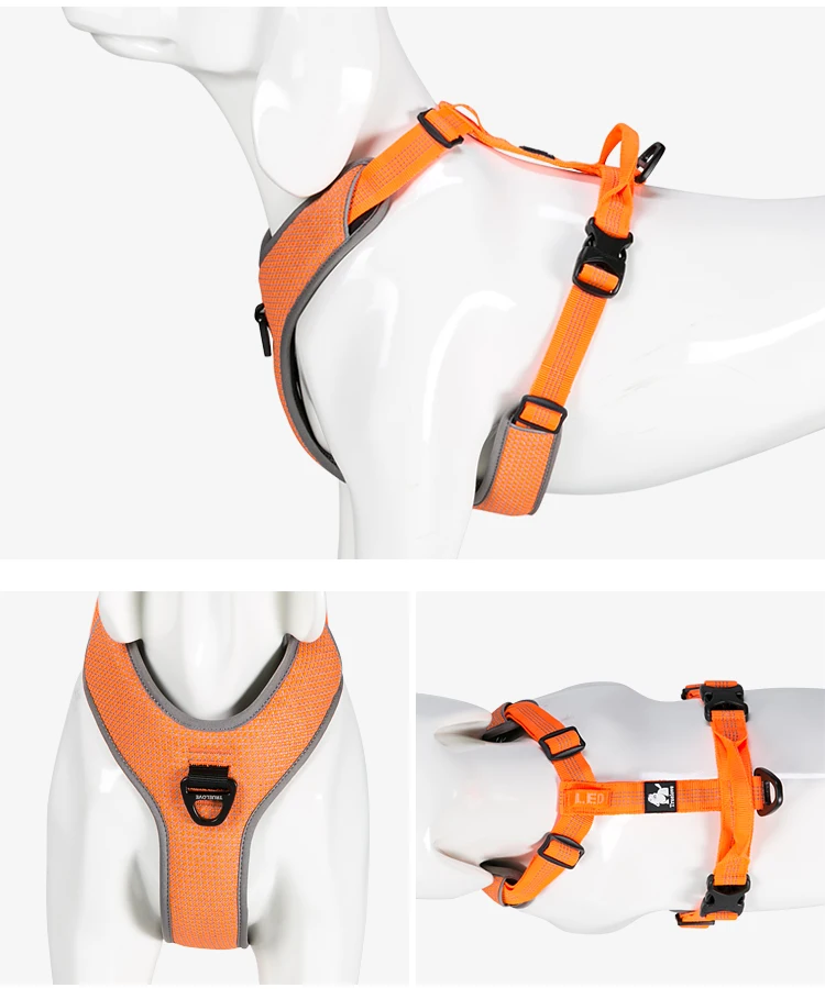 Truelove Pet Reflective Pet Dog Harness Small Medium Large Vest Adjustable with Safety Buckle D-flex Buckle Pet ProductsTLH6071