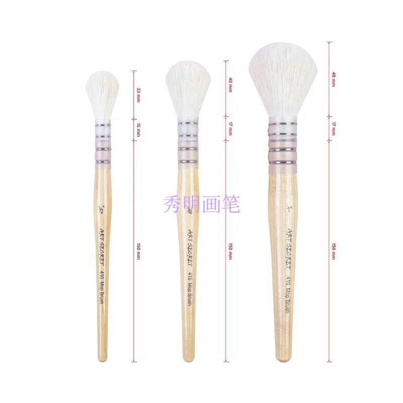 

Artsecret Paint-Brush 410MOP Loose Fluffy Hair Goat Wool Brush Foam Painting Tool Stationery Gouache For Clean