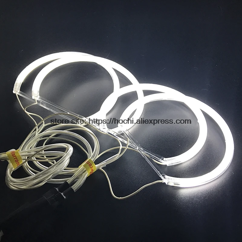 HochiTech WHITE 6000K CCFL Headlight  Angel Demon Eyes Kit angel eyes light for BMW E46 NON PROJECT Coupe Sedan image 2