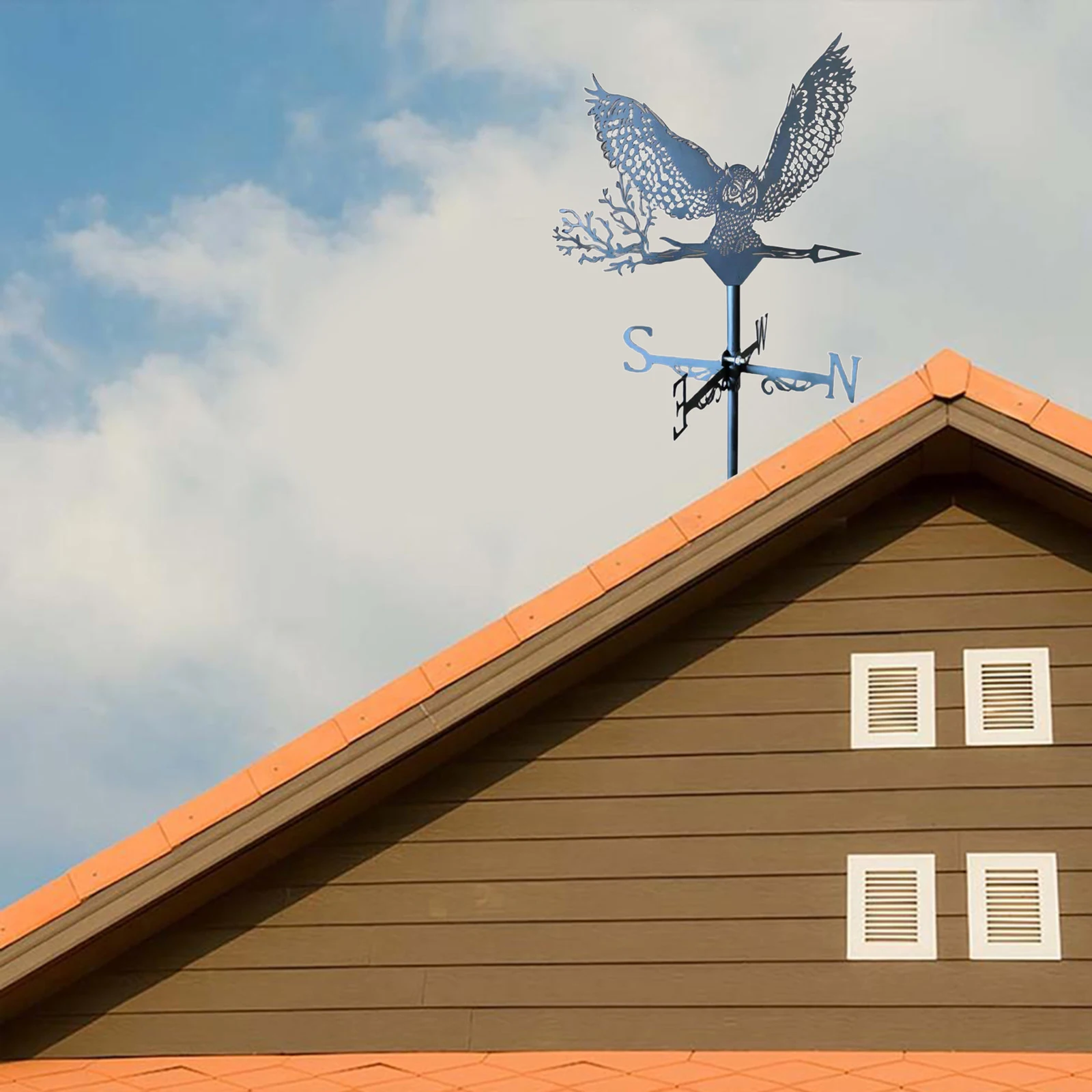 Żelazne rzemiosło zwierząt wiatraki Weathervane wiatr wskaźnik Ornament montowane na dachu pogoda Vane Farm scena ogród stawka Art