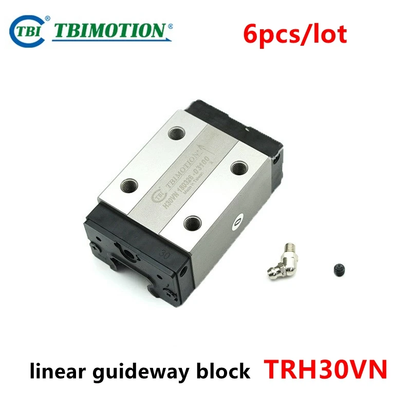 

6pcs Taiwan TBI linear guideway slider block TRH30VN CNC router linear rail bearing carriage TR H30VN