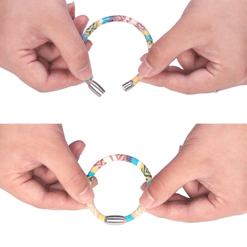 10 Sets Column Magnetic Clasps Matteor Stainless Steel Clasp Bracelet Connector Magnet Buckle Kits for DIY Jewelry Making