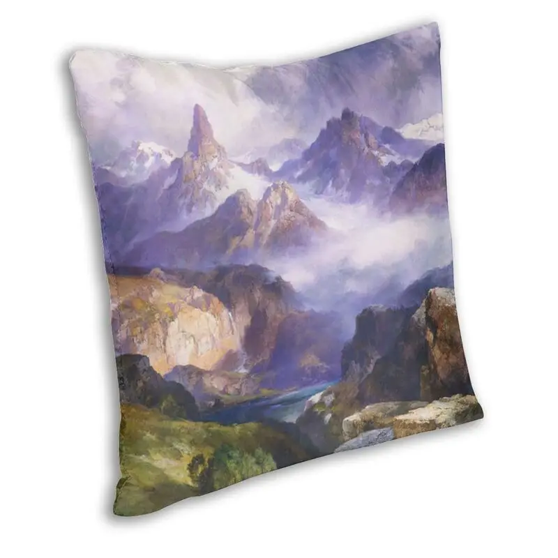 Fashion Thomas Moran American Painter Pillow Cover Home Decor Index Peak Yellowstone National Park Cushion Cover for Car