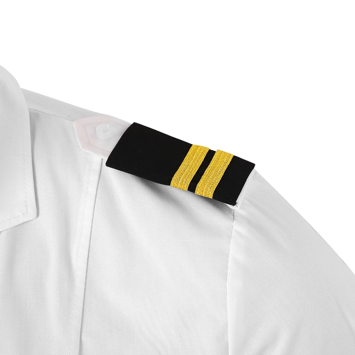 1 Pair Pilot Captain Gold Stripes Bar Epaulets Uniform Professional Decoration Shoulder Boards Epaulette DIY Badges for Clothing