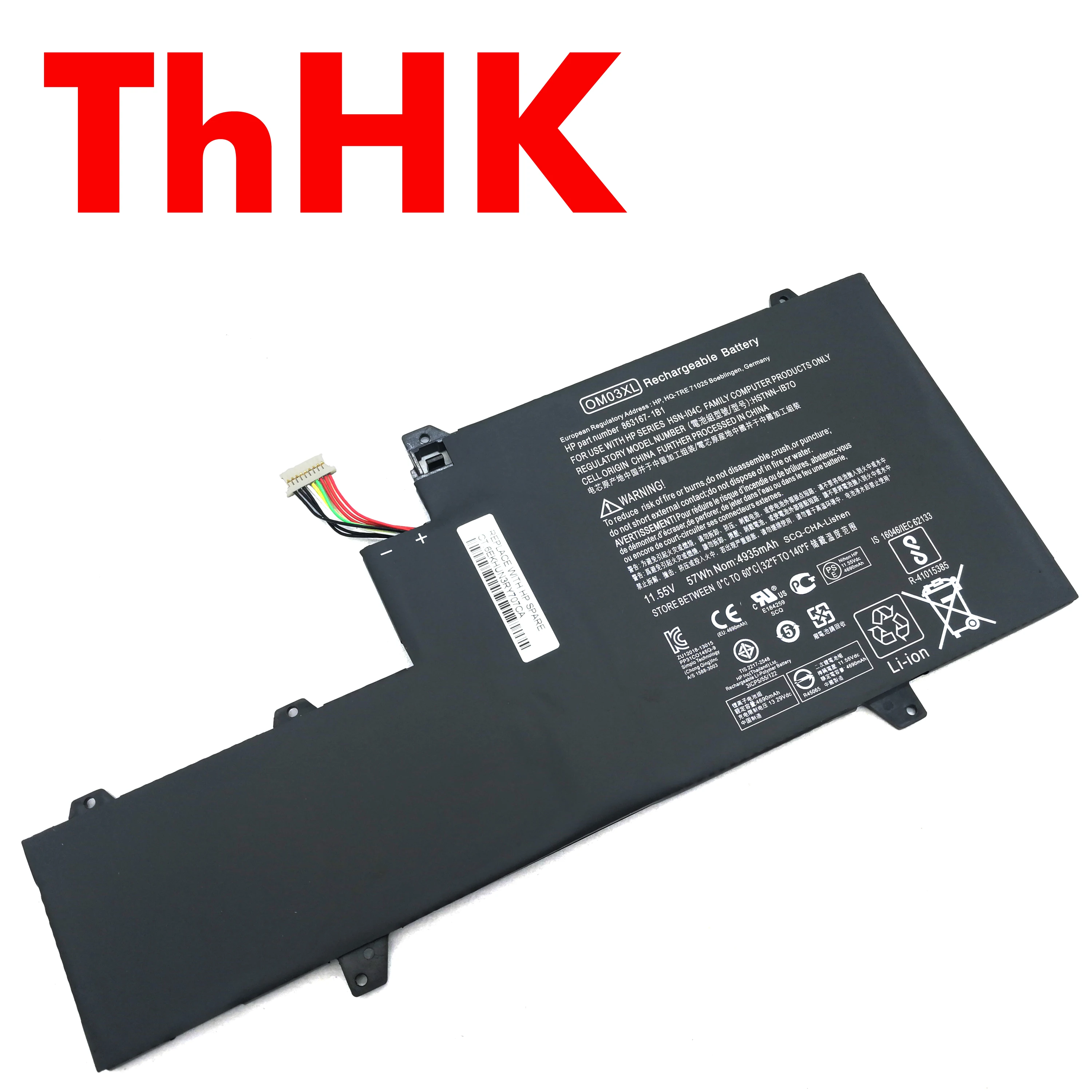 

Genuine Original 57Wh HSTNN-IB7O HSN-I04C HSN-104C 863167-171 863167-1B1 0m03XL OM03XL Battery For HP EliteBook x360 1030 G2