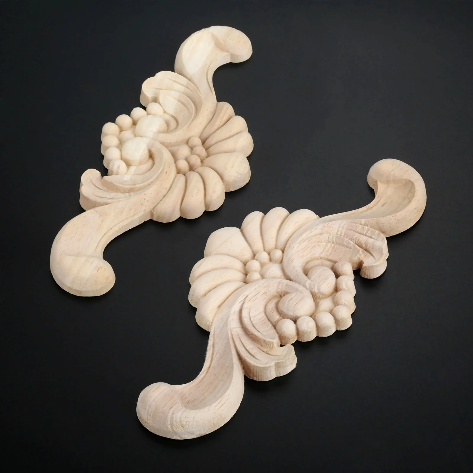 家の家具のための彫刻された木製のデザイン,装飾的な室内装飾のための木製のアンティークスタイルの木材,22x9cm