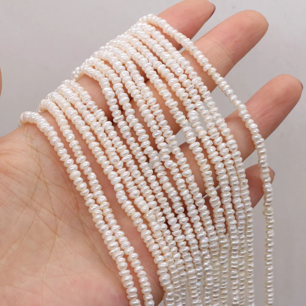 

Natural Freshwater Pearl Beaded White Potato Shape Beads Charms for Jewelry Making DIY Necklace Bracelet Accessries 3-3.5mm