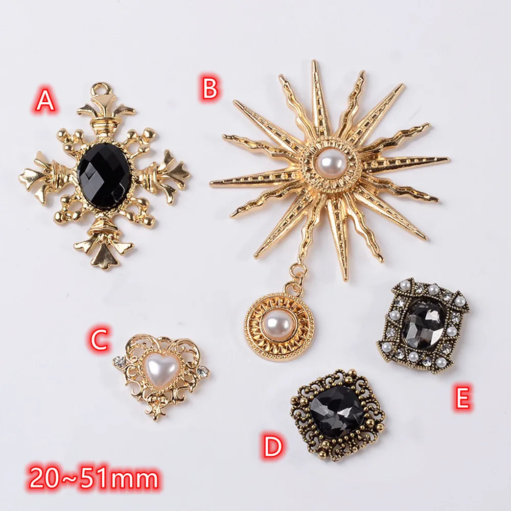 Pearl Rhinestone Embellishments Buttons 10pcs Flatback Decorative For Handicraft Bowknot Flower Decoration DIY Craft Supplies