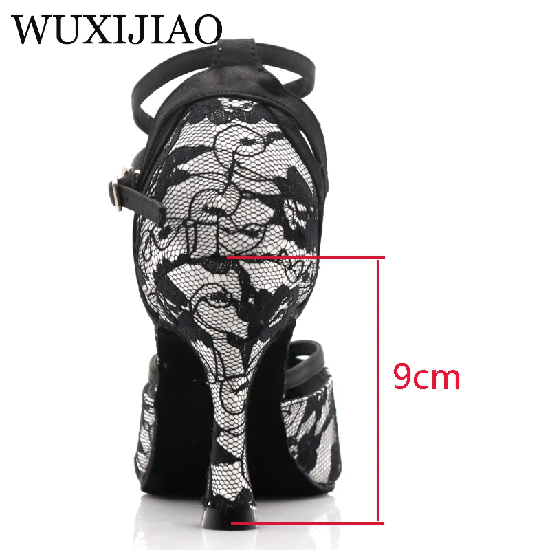 WUXIJIAO ladies shoes Jazz sneakers high heel dance shoes with rhinestones Latin dance shoes