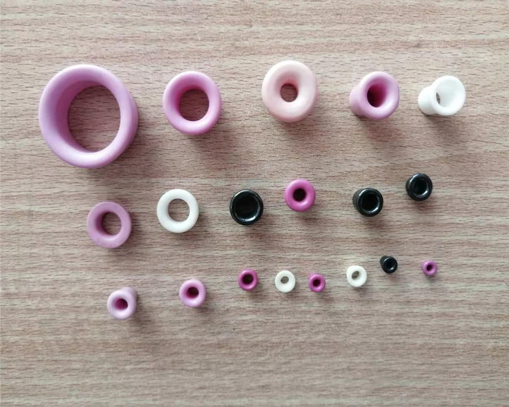 Máquina de alambre de cerámica de ojo de porcelana resistente al desgaste de alúmina 95 de 6MM, arco trenzado, accesorios textiles de cobre trenzado