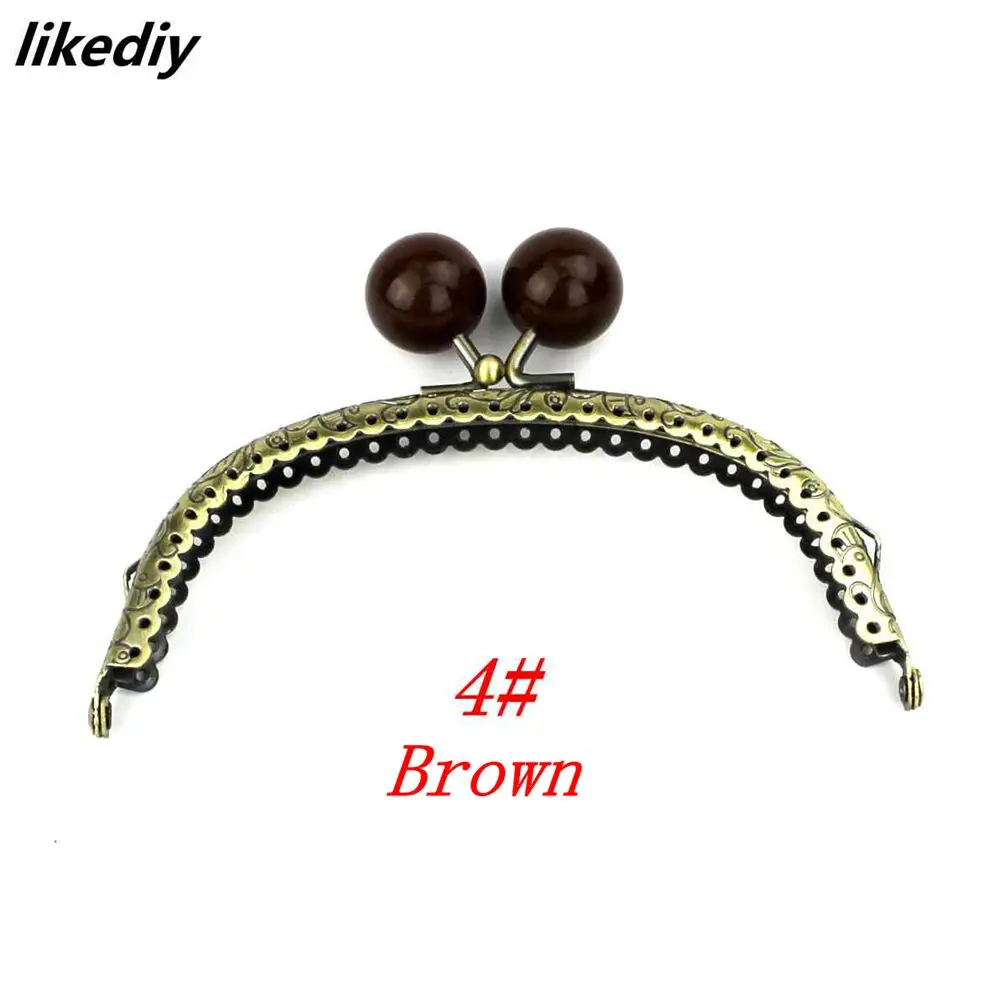 1 Piece 12.5 CM Antique Bronze Arc-shaped Candy Head Metal Purse Frame Kiss Clasp DIY Bag Accessories
