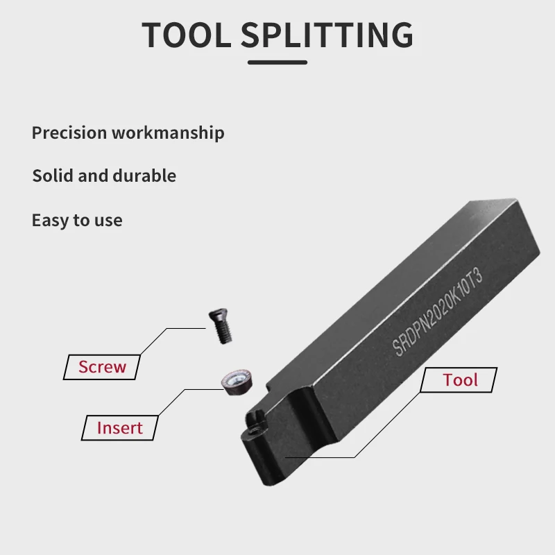 1pcs SRDPN1616H08T2/SRDPN1212H10T3/SRDPN2525M12 CNC machining machine turning tools, external turning tools and RPMT/RPGT carbid