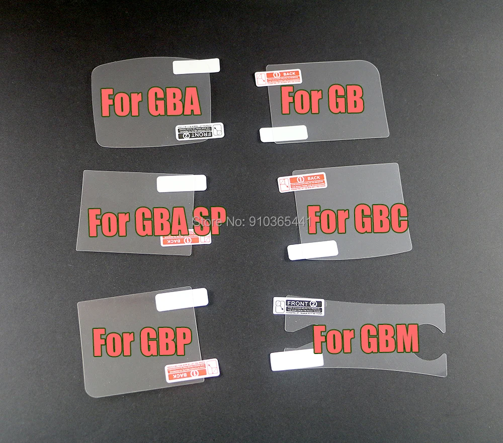 1 ピース/ロット液晶画面クリアプロテクター保護フィルムゲームボーイカラー GBA GBA SP GBC GB GBP 用 GBM ゲームコンソール