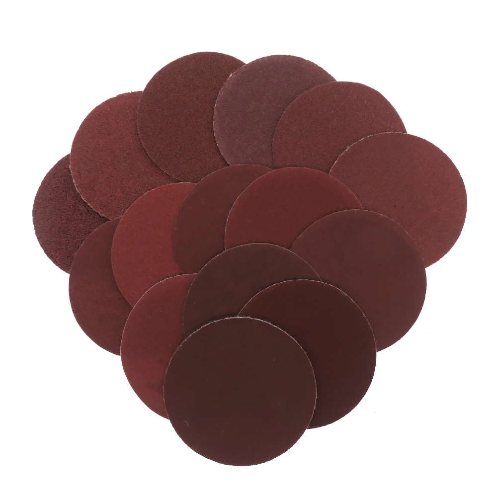 50Pcs 2 Inch Sanding Disc Hook and Loop Sandpaper 50mm Aluminum Oxide 40-2000 Grits for Wood Mental Sanding Polishing