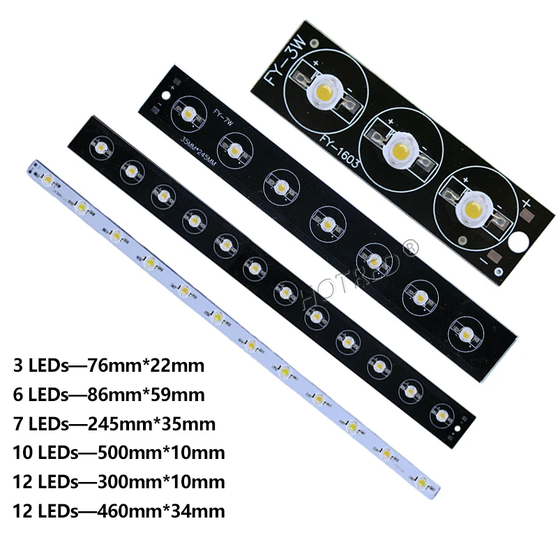 5PCS 3W 9W 12W 18W21W30W 36W Warm Natural Cool White Blue Red Green Full Spectrum LED Chip PCB Plate Board Panel for tube light