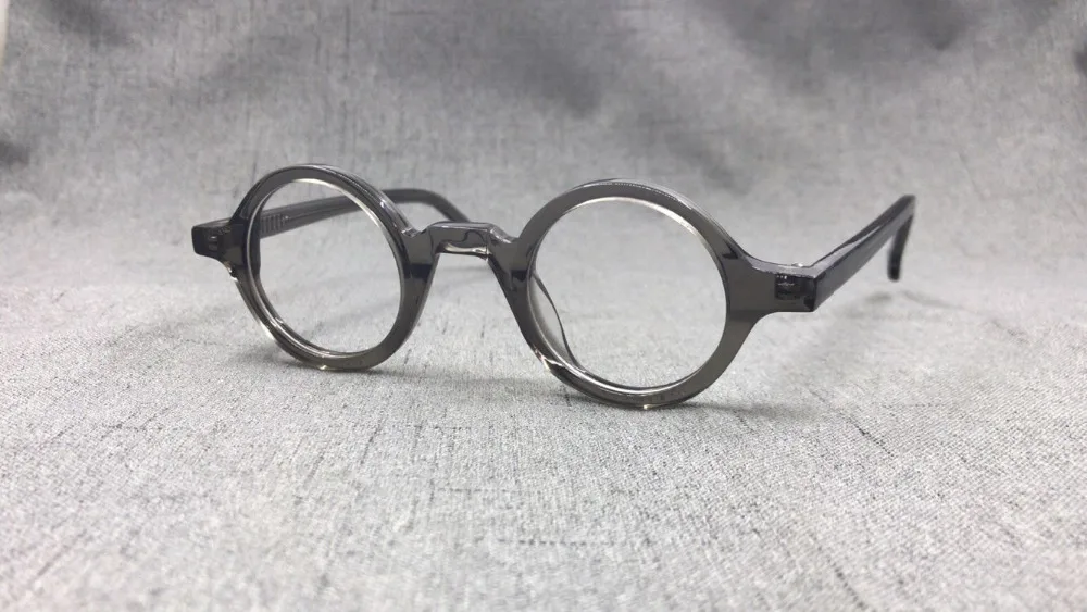 Acetat Vintage Kleine Runde Brille Männer Brillen Rahmen Frauen Optische Verordnung Spektakel Klare Brillen – Detail 28