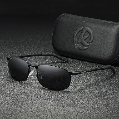 Imagen 2 del producto KDEAM Gafas de sol polarizadas de lujo para hombre, gafas de pesca de todos los tamaños a juego, logotipo personalizado disponible