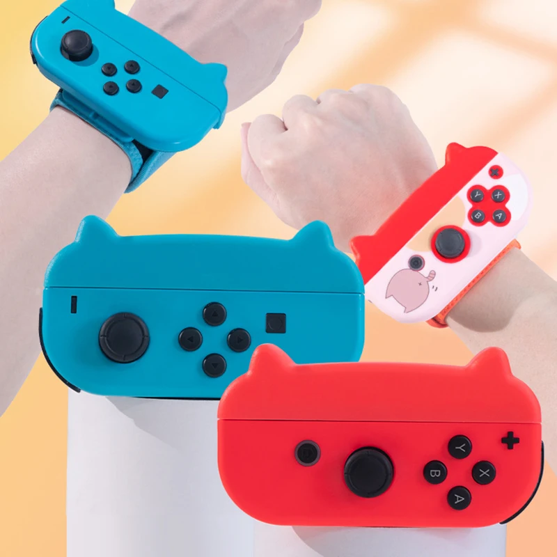 Untuk Nintendo Switch Oled Just Dance Accessories untuk Joy-Con Controller Armband Adjustable Elastis Strap Wrist Band Cover