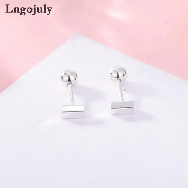 High Quality 925 Sterling Silver Stud Earring For Women Girlfriend Children Baby Screw Earrings Anniversary Fine Jewelry Gifts