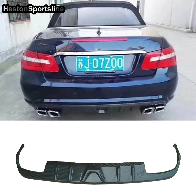 W207 D Style Carbon Fiber Rear Bumper Diffuser Spoiler For E-Class W207 C207 AMG Coupe 2010-2015 Car Accessories