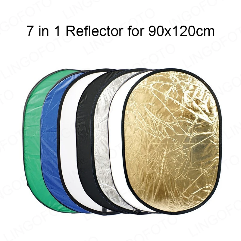 7 in 1  90x120cm Multi Photo Oval  Collapsible Light Reflector Portable Photography Studio Reflector Outdoor portrait NP6105