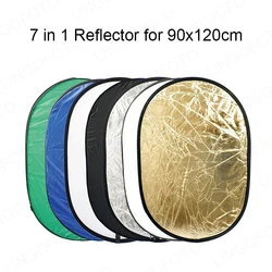 7 in 1  90x120cm Multi Photo Oval  Collapsible Light Reflector Portable Photography Studio Reflector Outdoor portrait NP6105