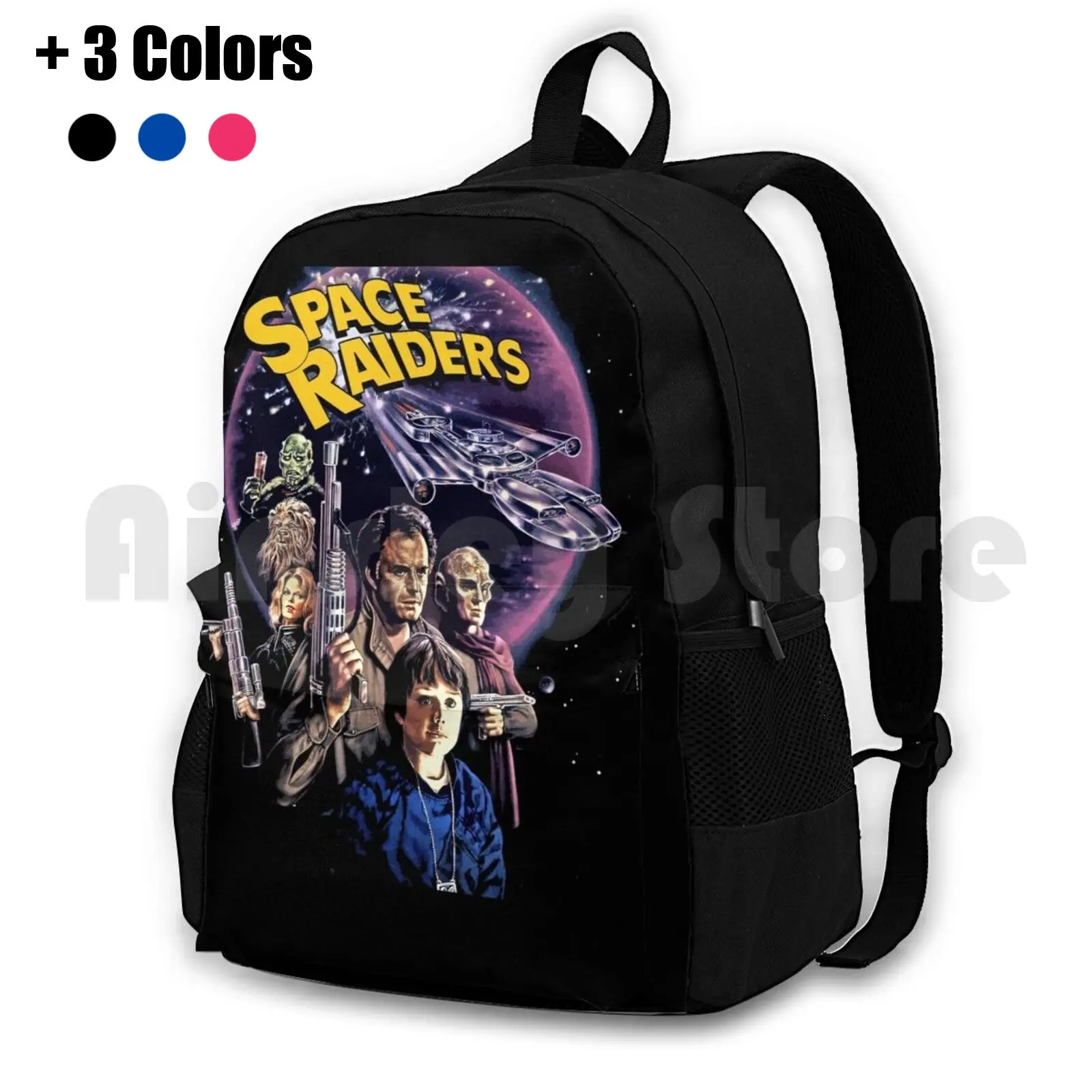 Space Raiders Outdoor Hiking Backpack Riding Climbing Sports Bag Sci Fi Science Fiction Vintage Sci Fi 80s 80s Movies Cult