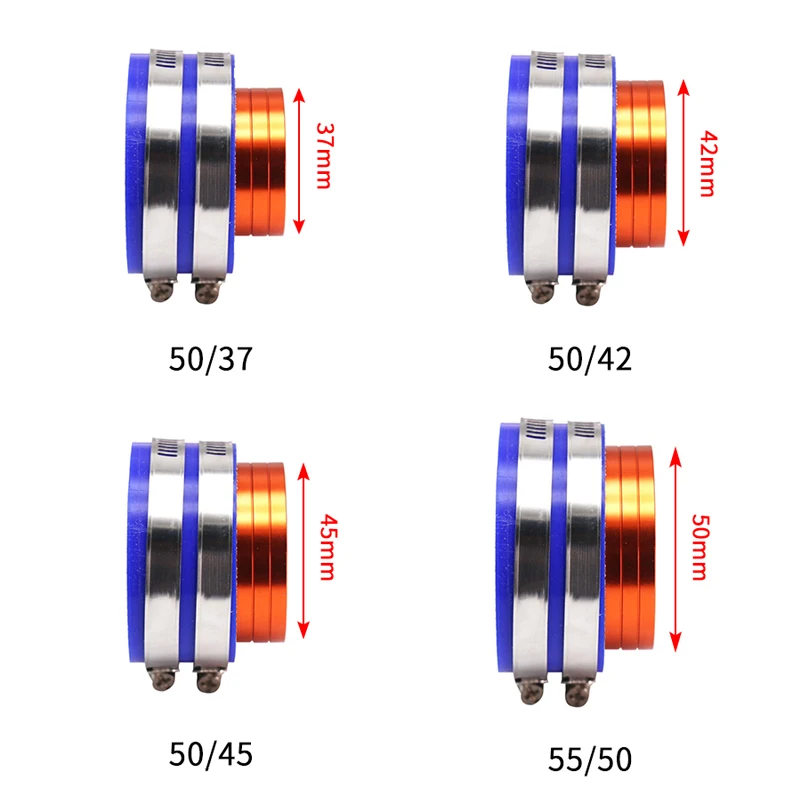 ZSDTRP 37/42/45/50mm Motorcycle Carburetor Intake Air Filter Installation Adapter Connector Adapter Aluminum Alloy