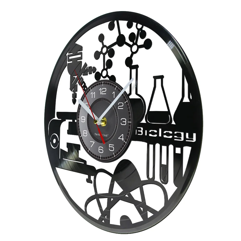 Chemistry Substances Reaction Silent Wall Clock Biologist Natural Science Home Decor Watch Office Science Atomic Art Room Decor