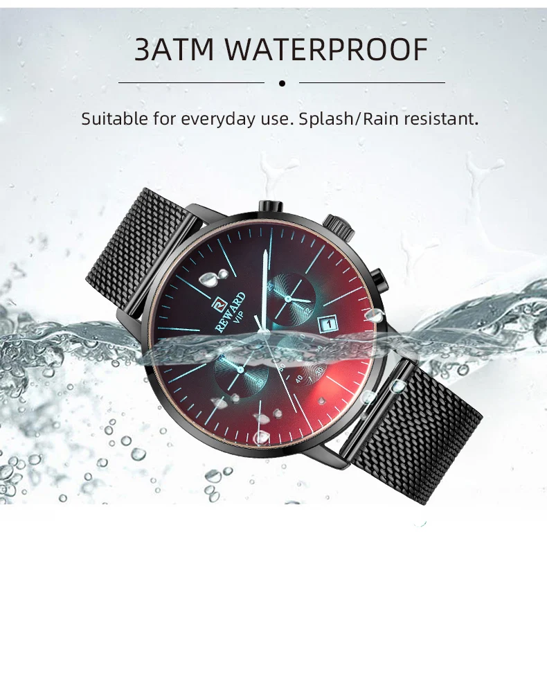 REWARD Men Watch Top Brand Luxury Fashion Quartz Men\'s Watches Steel Waterproof Wrist Watch Male Chronograph Relogio Masculino