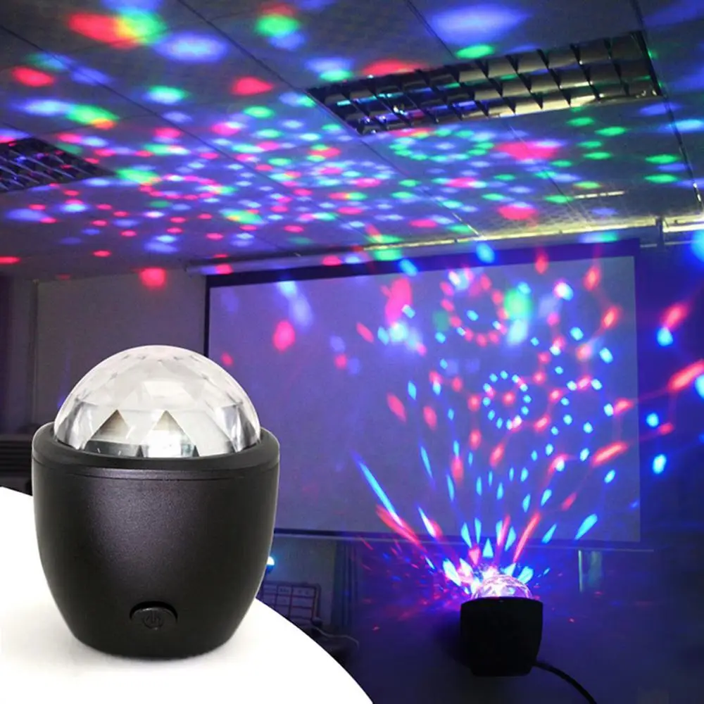 GO FOLLOW Stage Light Disco Ball Magic Effect Lamp Mini Led Voice Activated Ball USB Crystal Flash DJ Lights LW004