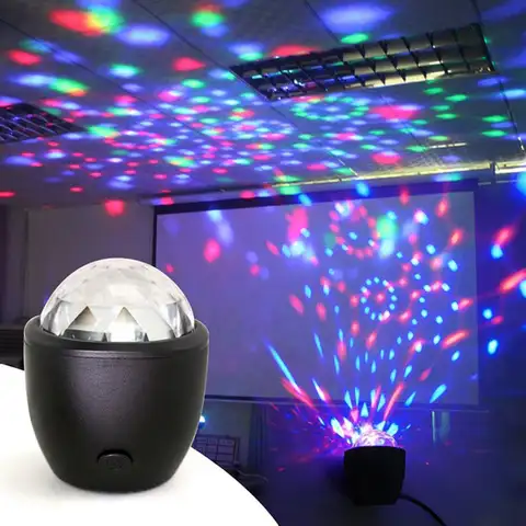 GO FOLLOW Stage Light Disco Ball Magic Effect Lamp Mini Led Voice Activated Ball USB Crystal Flash DJ Lights LW004