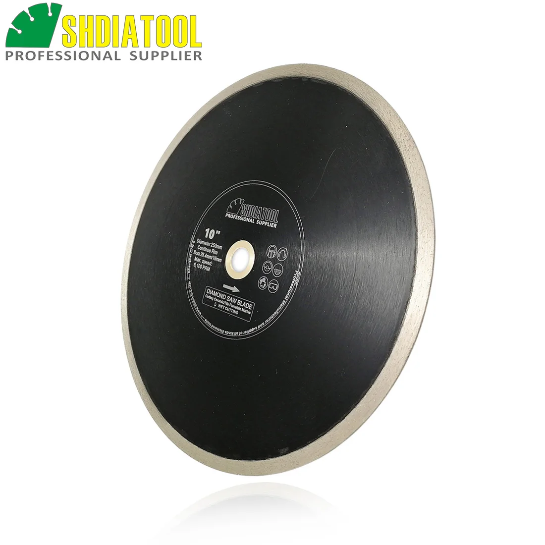 SHDIATOOL-disco de corte de diamante prensado en caliente para azulejo de porcelana, hojas de sierra de mármol, 10 "/250mm, 5 uds./pk, #50/70