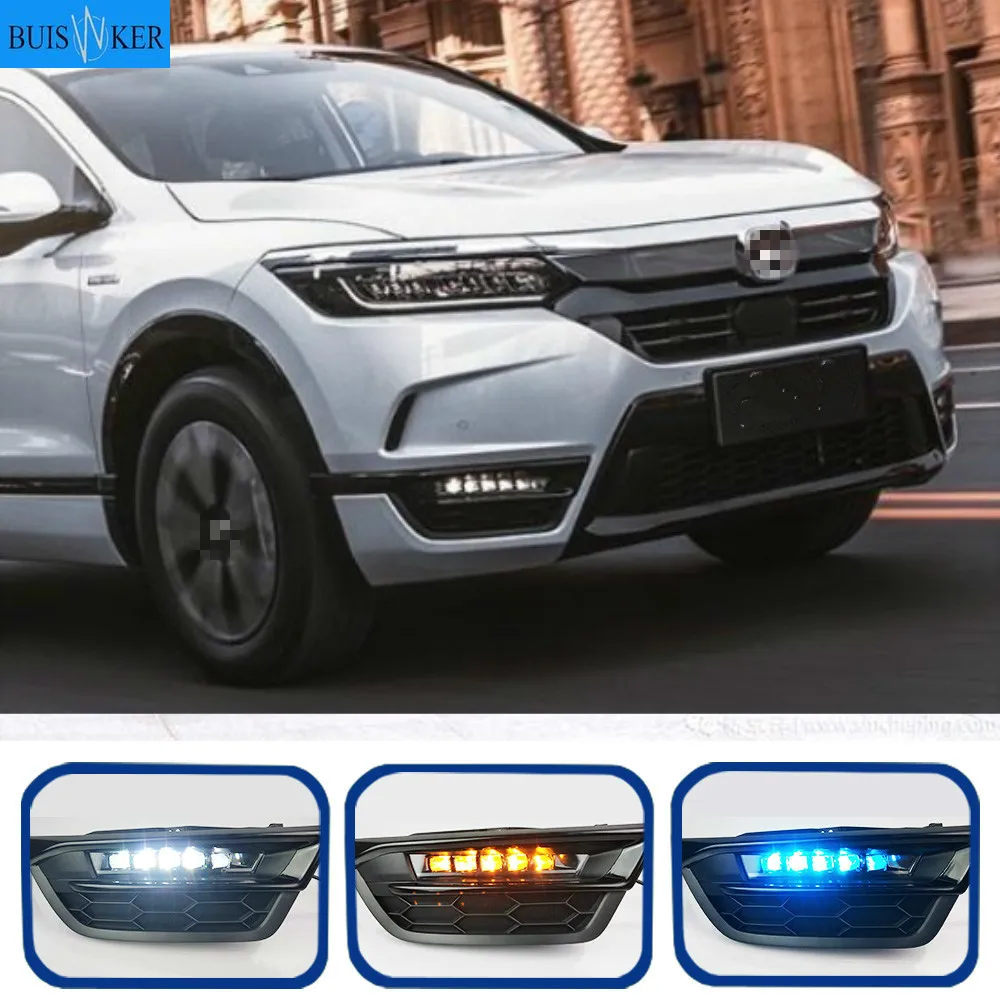 

1Set led For Honda BREEZE 2020 DRL Daytime Running Light DRL with yellow turn signal fog lamp Relay Daylight