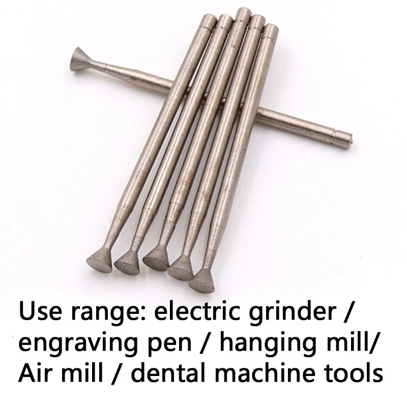 5pcs 1200 Grit Electroplated Diamond Grinding Head Grind Burrs Drill Bits For Stone Jade DIY Rotary Tool Accessories C3 Needle