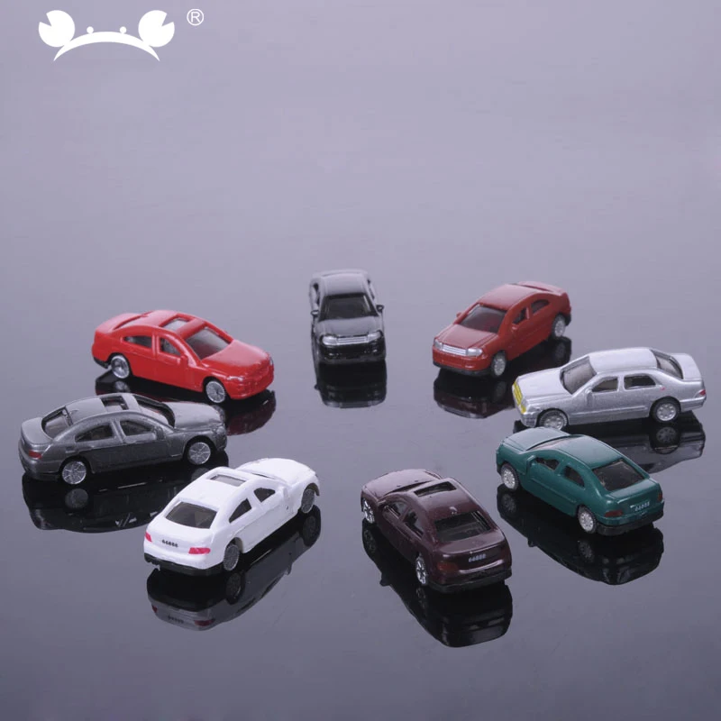 30pcs Miniature Car Engine Model Toy 1:150 1:200 N Scale Model Train Accessories Railway Layout City Street Scene Building kits