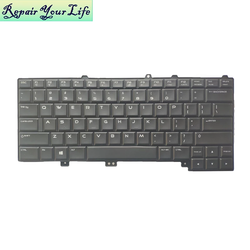 54YTN Backlight Laptop Keyboard US English for Dell M13X-R2 M15X 054YTN NSK-LB1BC 0M Backlit Keyboard black