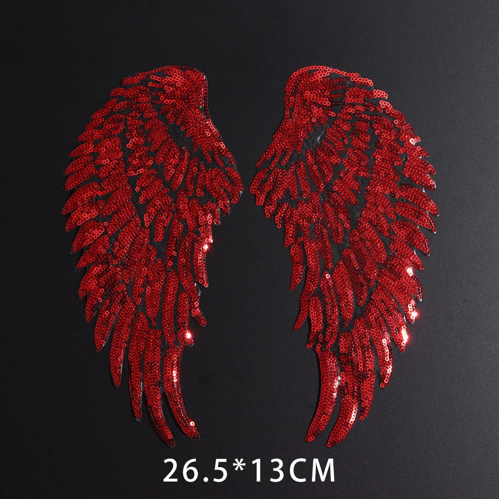 2019 New Big Bikers Butterfly Wings Sequins Patches Sew On Flower Elephant Embroidered Jeans Coat Hat Decor Sexy Lips Stickers