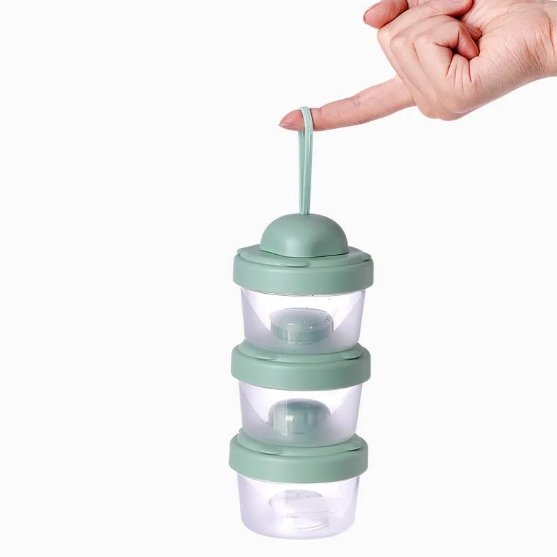 Infant milk powder box portable go out baby sub-packing storage tank rice noodles sealed moisture-proof milk powder grid