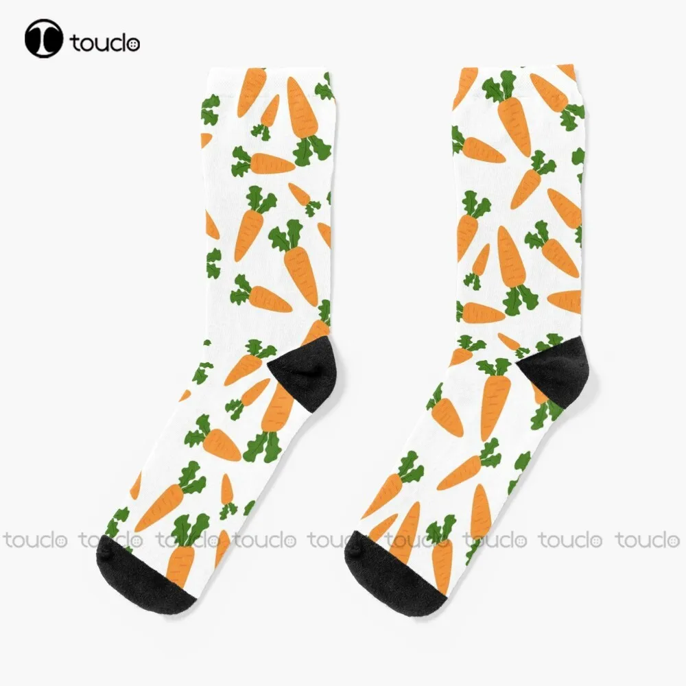 

Cute Carrot Pattern Socks Men'S Socks Christmas New Year Gift Custom Gift Unisex Adult Teen Youth Socks 360° Digital Print Sock