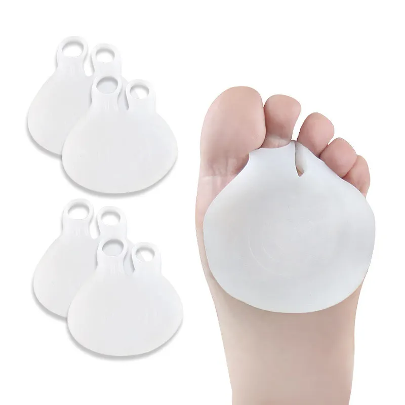 2pcs=1pair Gel Forefoot Metatarsal Toe Silicone Spreader Cushion Half Yard Orthotics Pad Foot Care Straightener Pain Relief