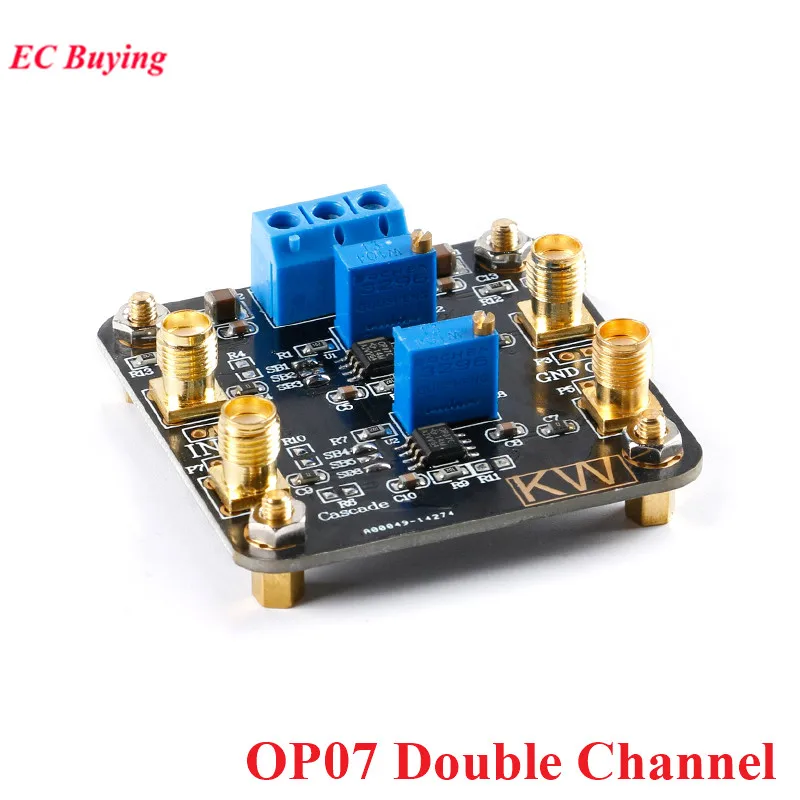 OP07 Module Single Double Channel Operational Amplifier Board Low Deviation Voltage Amplifier Signal Processing 1MHz