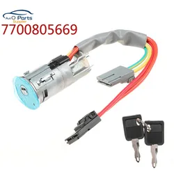 New 7700805669 77008-05669 Ignition Lock Cylinder & Switch Key 7700765533 For Renault 19 R19 Space 2 Clio 770813973