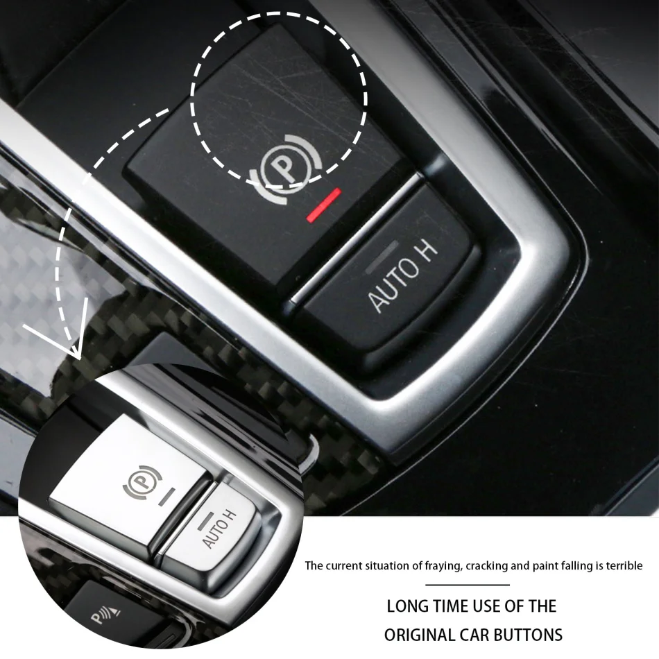 Chrome Car Button Covers Stickers Car Interior Accessories For BMW F10 F07 F06 F20 F30 F32 F01 F02 F25 F26 Car Styling Decors